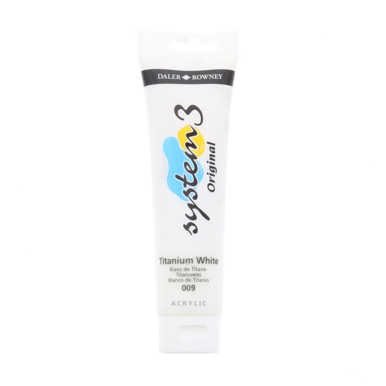 Daler-Rowney Original System 3 Acrylic Paint, 150Ml Tube, Titanium White